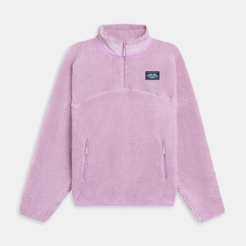 Madhappy Fall Sherpa Half Zip size Small in Lilac - Picture 2 of 9
